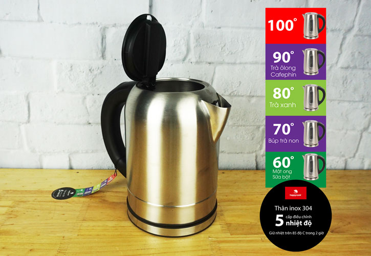 Ấm siêu tốc Happycook 1.7 lít HEK-171SD