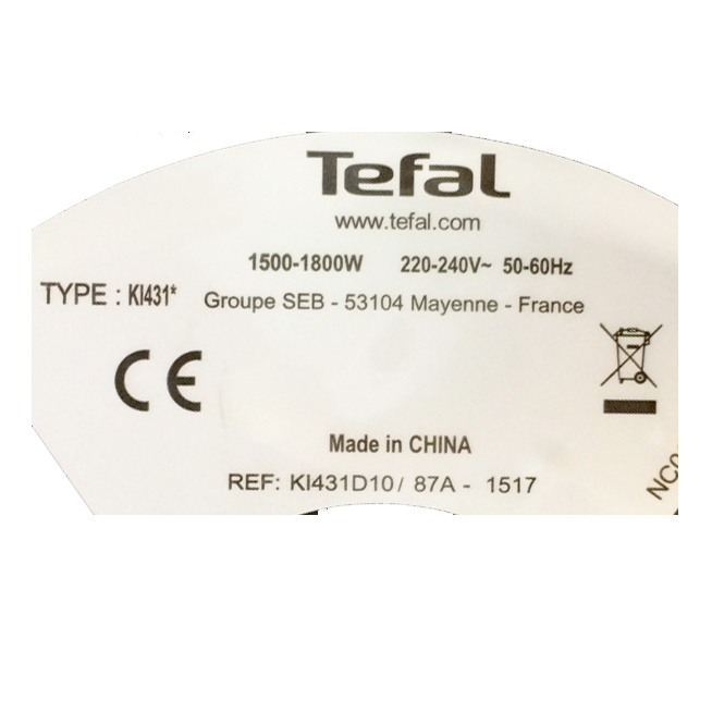 Ấm đun siêu tốc Tefal 1,2 Lít KI431D10