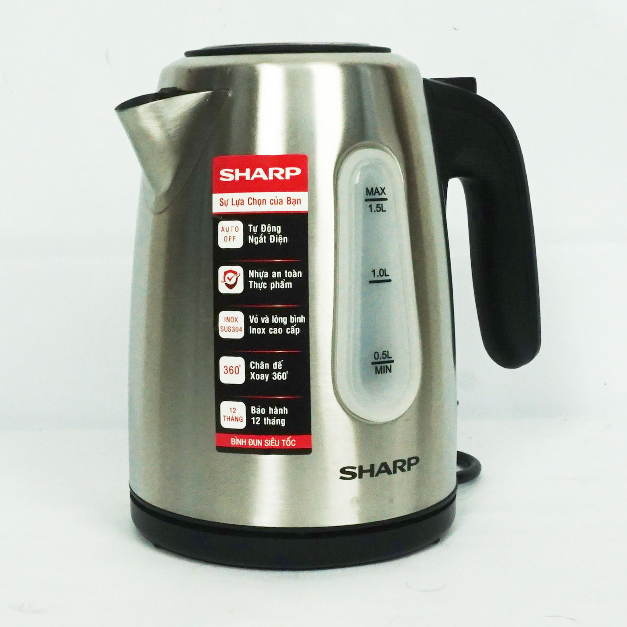 Ấm siêu tốc Sharp 1.5 lít EKJ-15EVS-ST