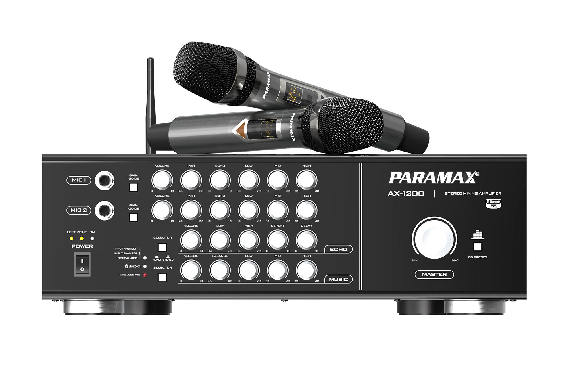 Amply Karaoke tích hợp Micro không dây Paramax AX-1200