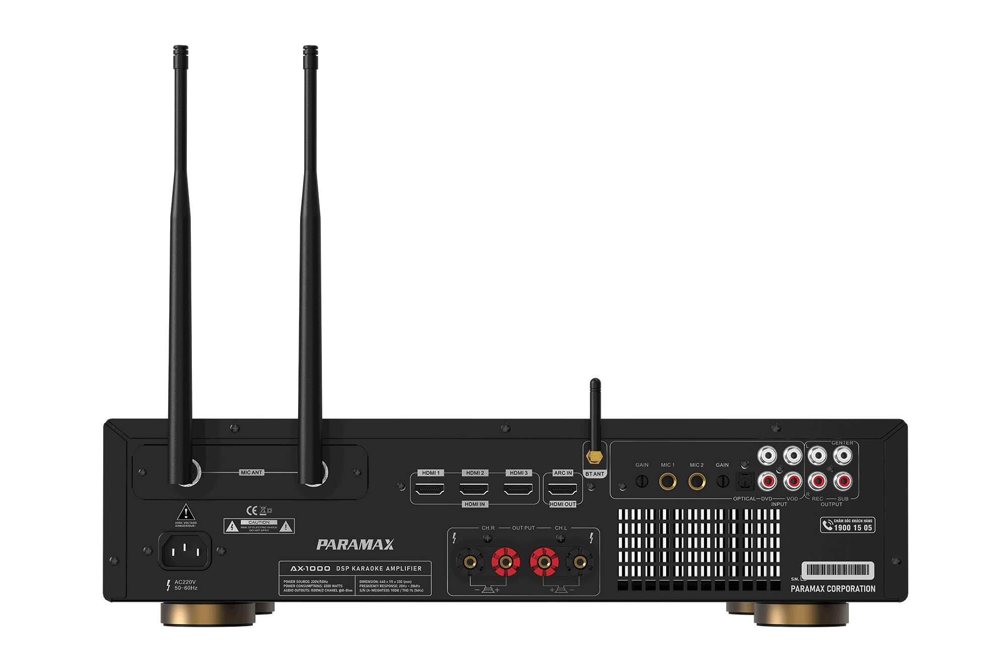 Amply karaoke tích hợp vang số &amp; Micro Paramax AX-1000