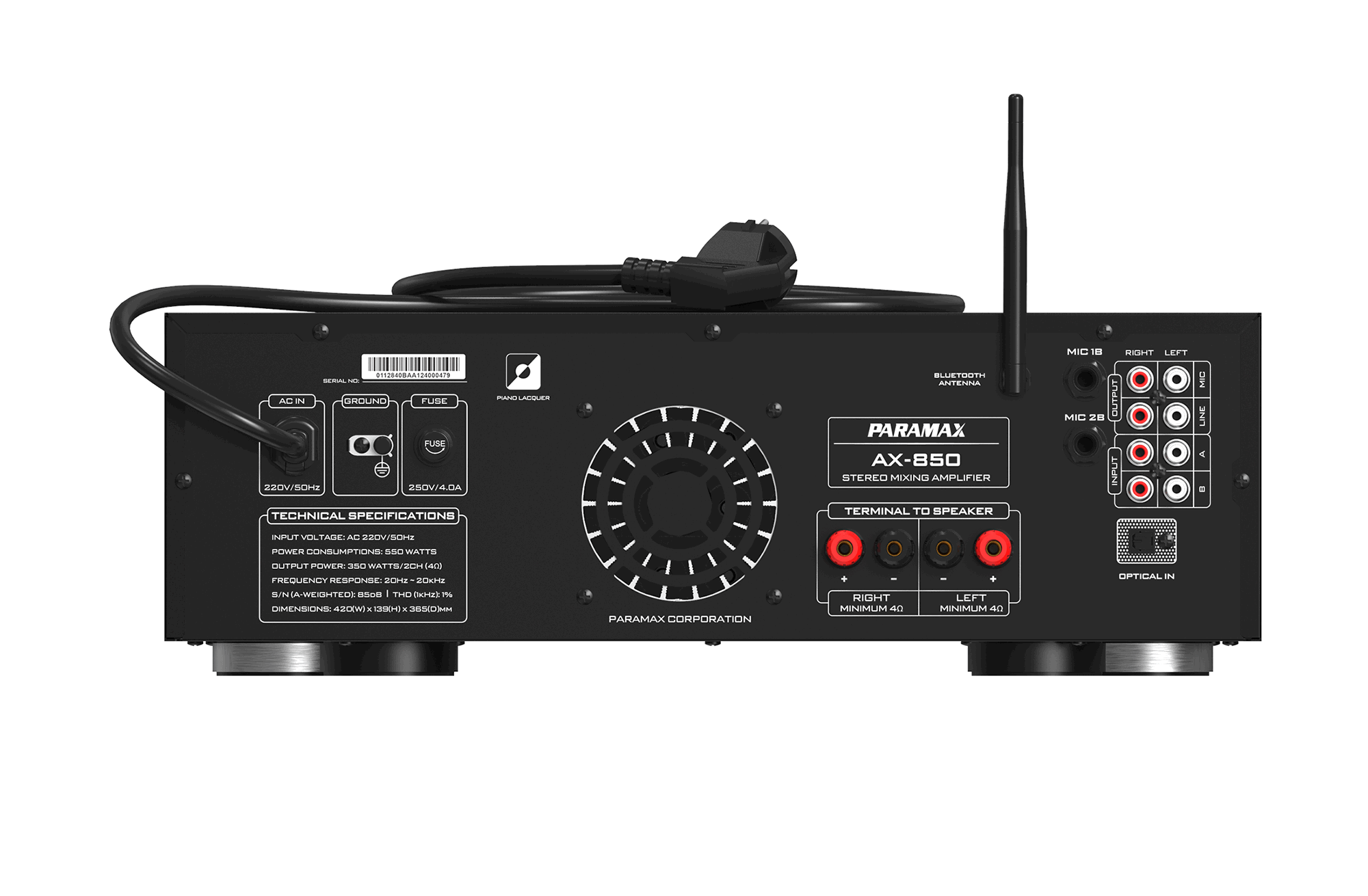 Amply Karaoke tích hợp Micro không dây Paramax AX-850