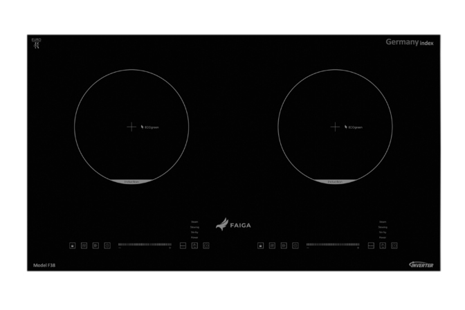 Bếp từ âm đôi Inverter Faiga F38, công suất 4400W