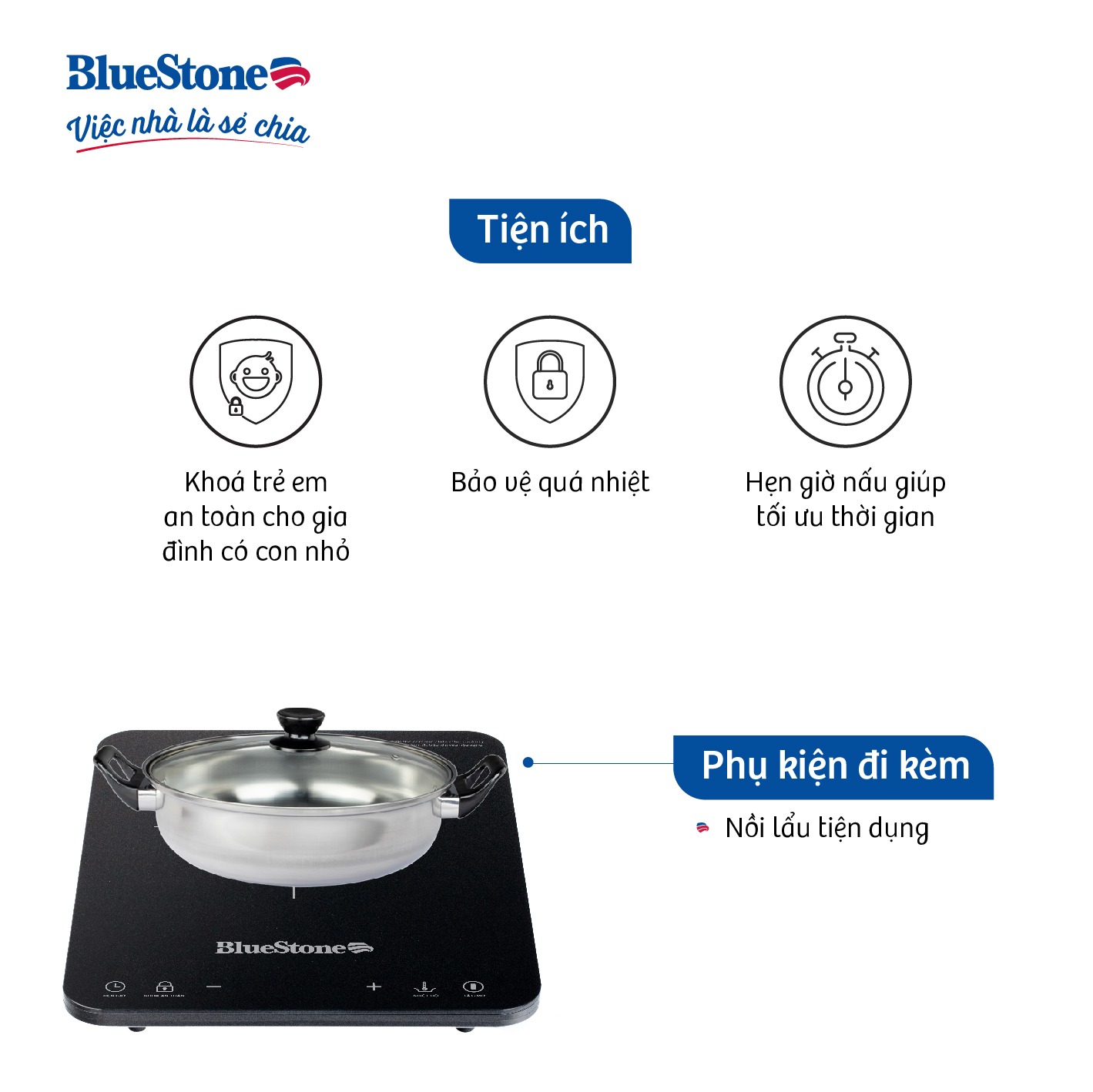 Bếp Từ Đơn BlueStone ICB-6729 2000W
