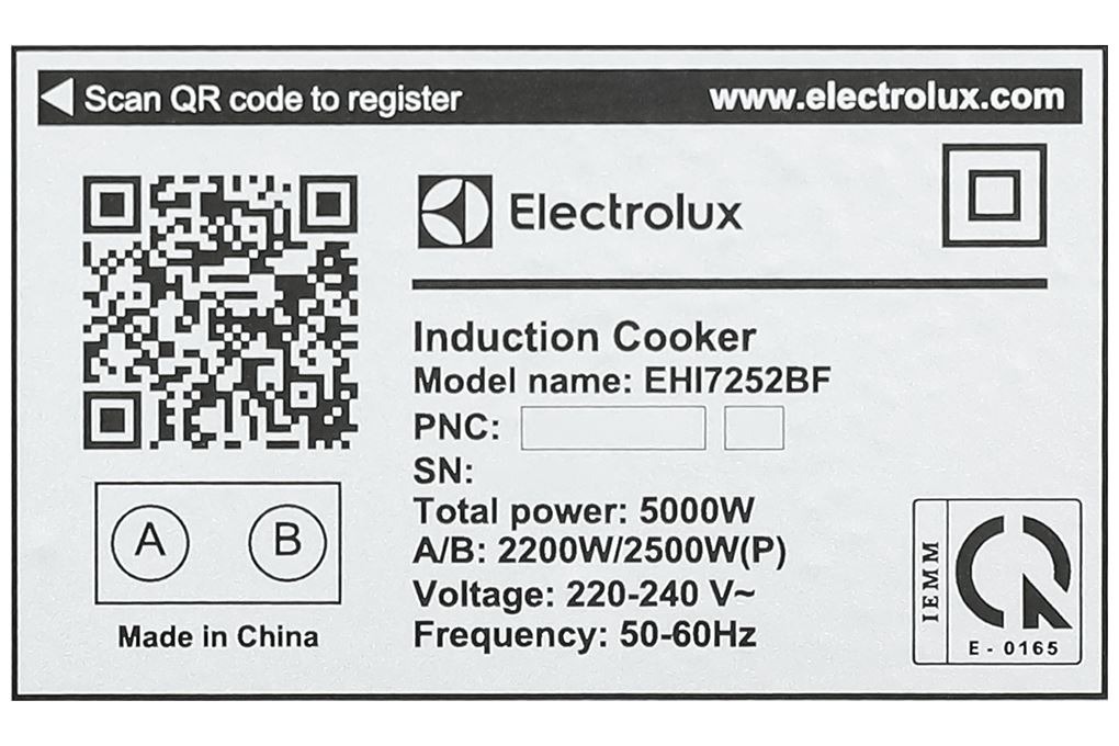 Bếp từ đôi Electrolux EHI7252BF 5000W