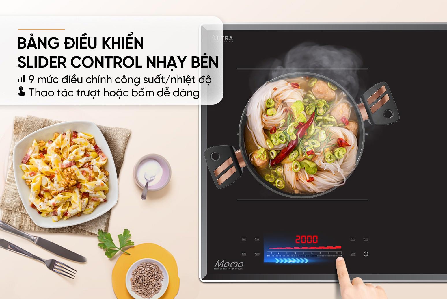 Bếp từ âm đôi SUNHOUSE MAMA inverter MMB82172-MMC, 4400W