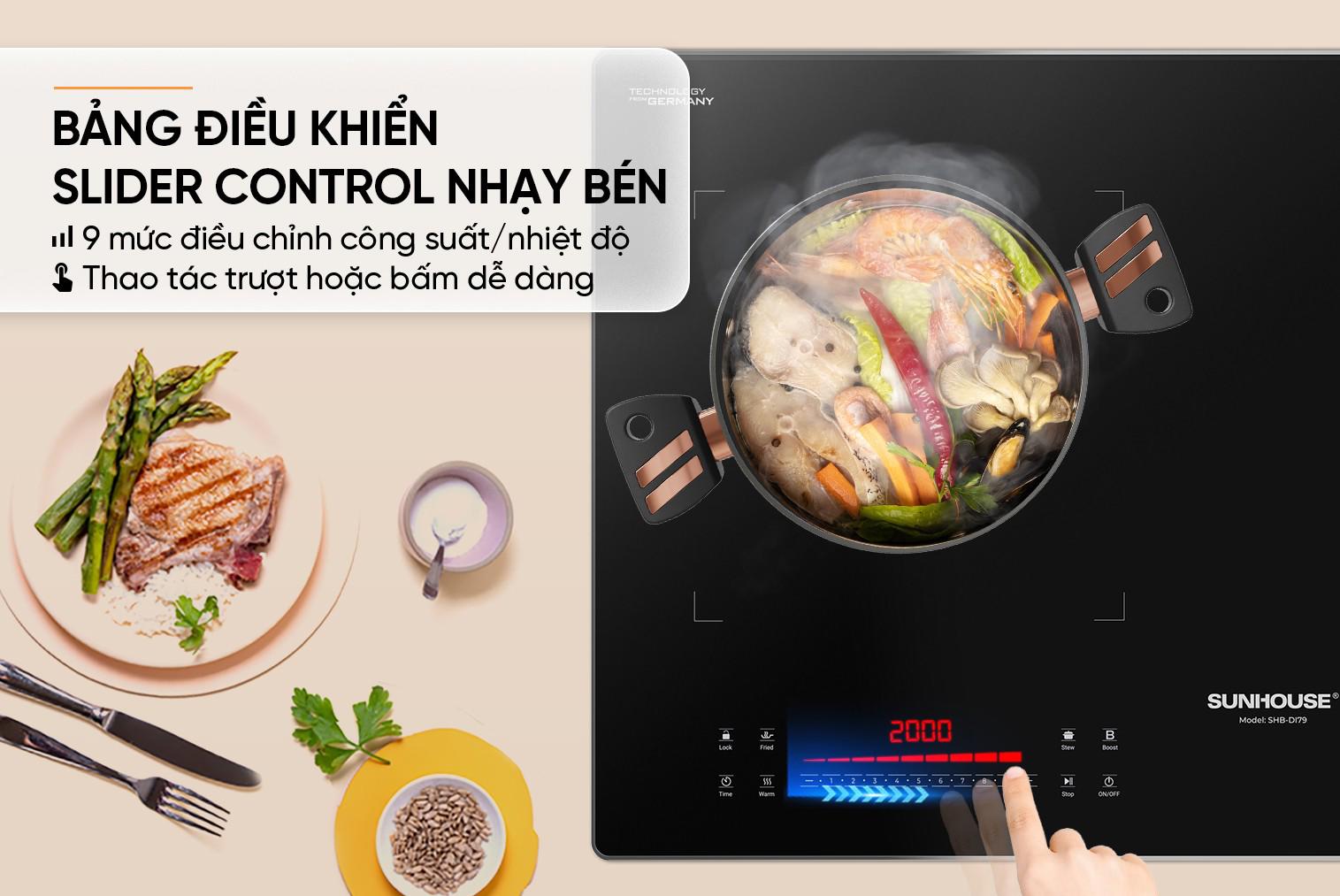 Bếp từ âm đôi SUNHOUSE SHB-DI79, 4400W