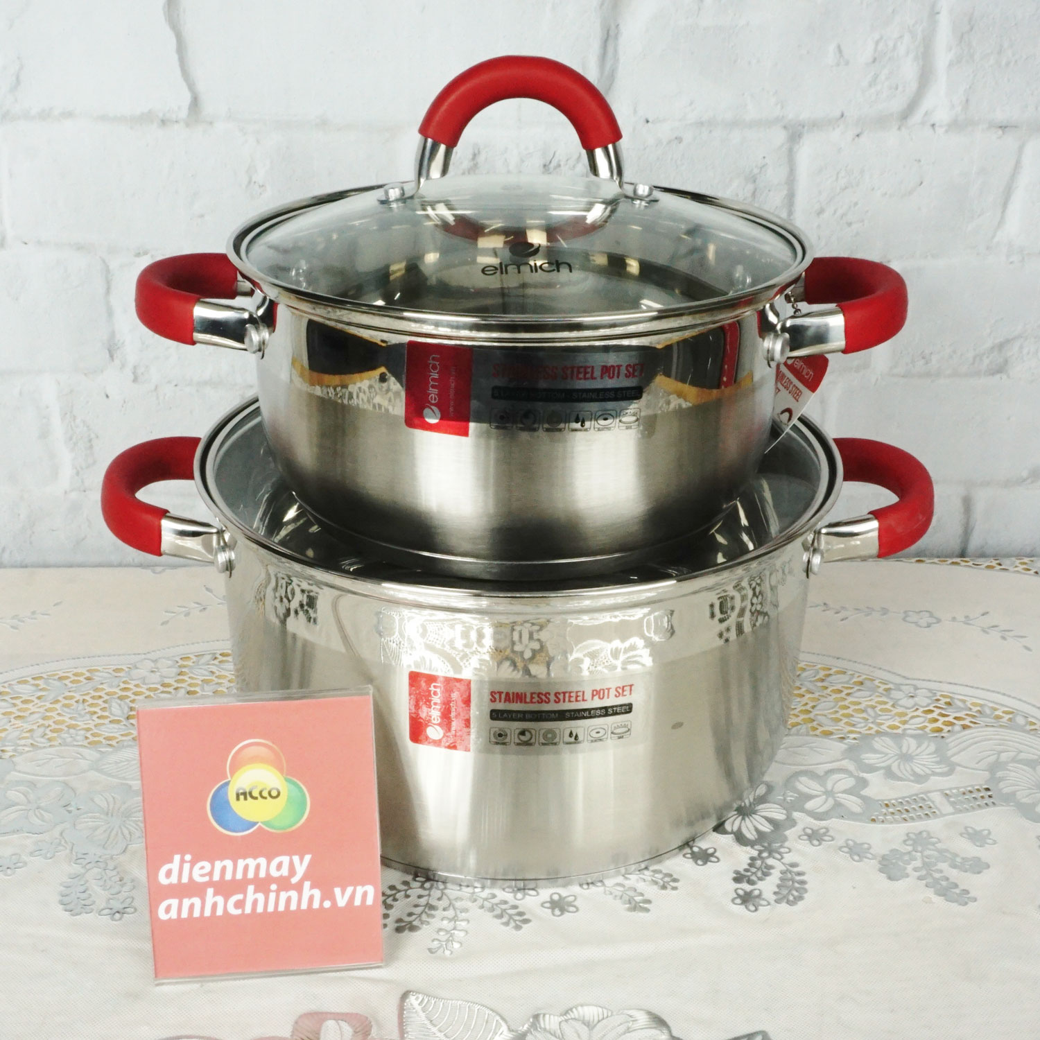BỘ NỒI INOX 2 CHIẾC ELMICH 2353363