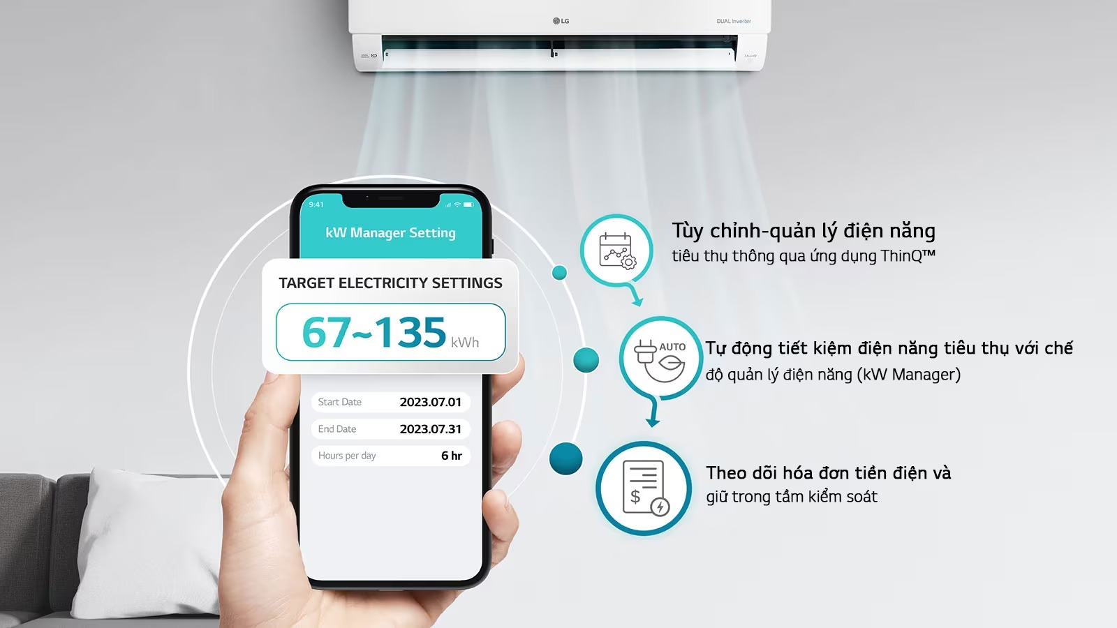 Điều hòa LG 18100btu IEC18G1 - 1 chiều inverter