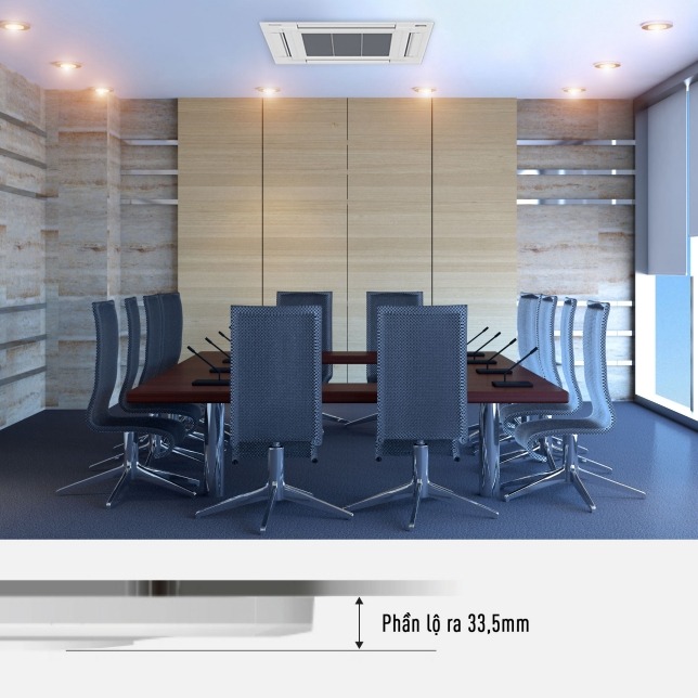 Điều hòa âm trần Cassette 4 hướng thổi Panasonic 1 chiều Inverter 42.700btu S-3448PU3H/U-43PR1H5