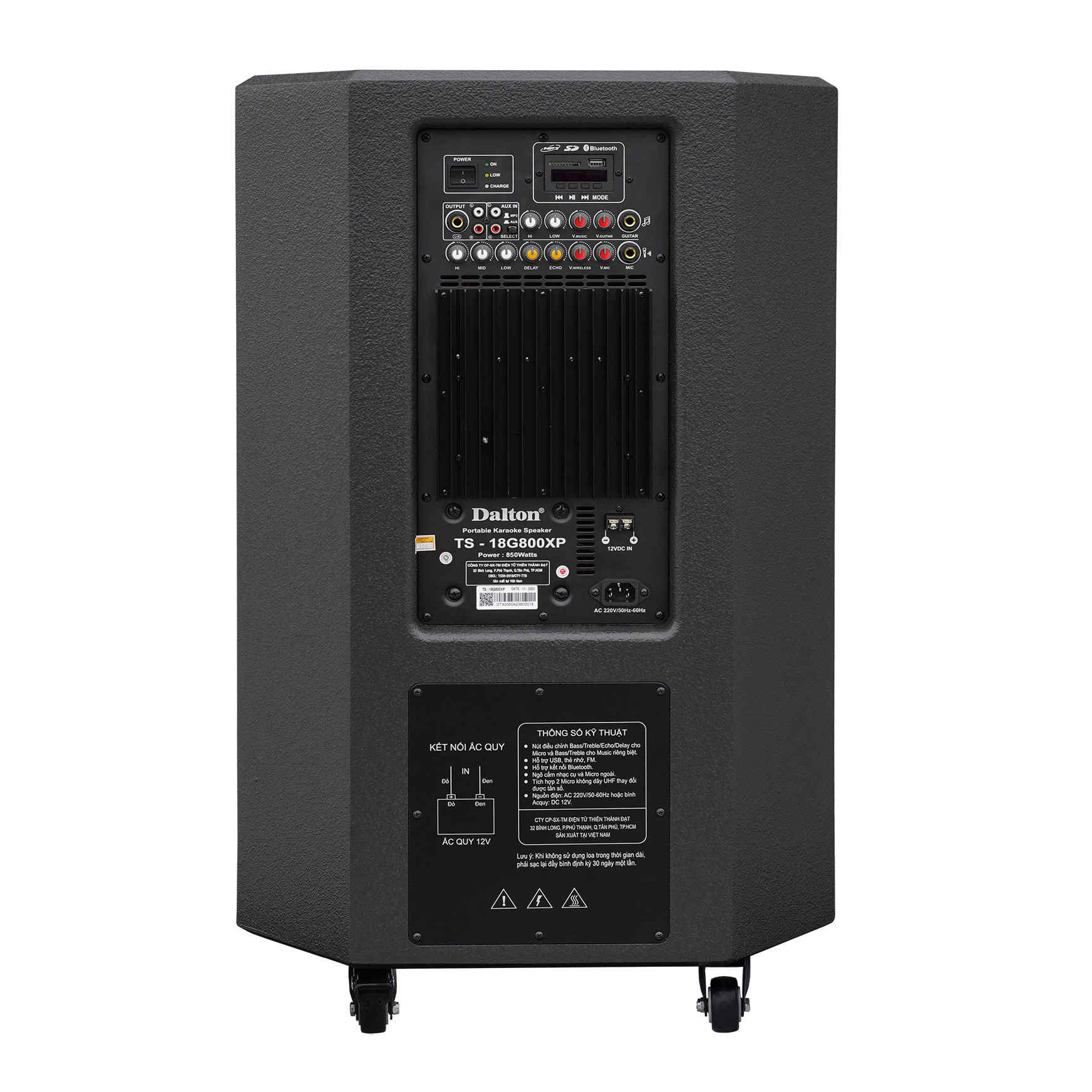 Loa kéo di động karaoke Dalton 850W TS-18G800XP