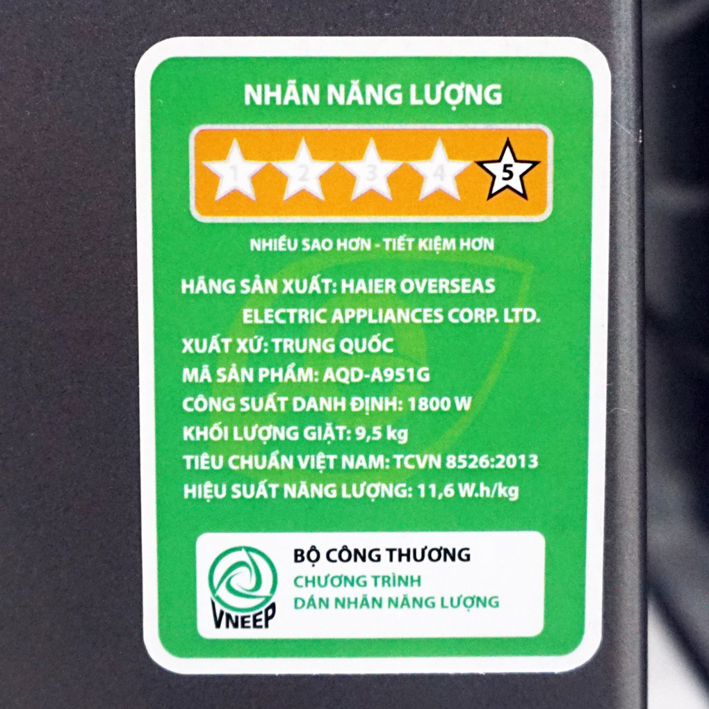 Máy giặt Aqua 9.5kg Inverter AQD-A951G.S
