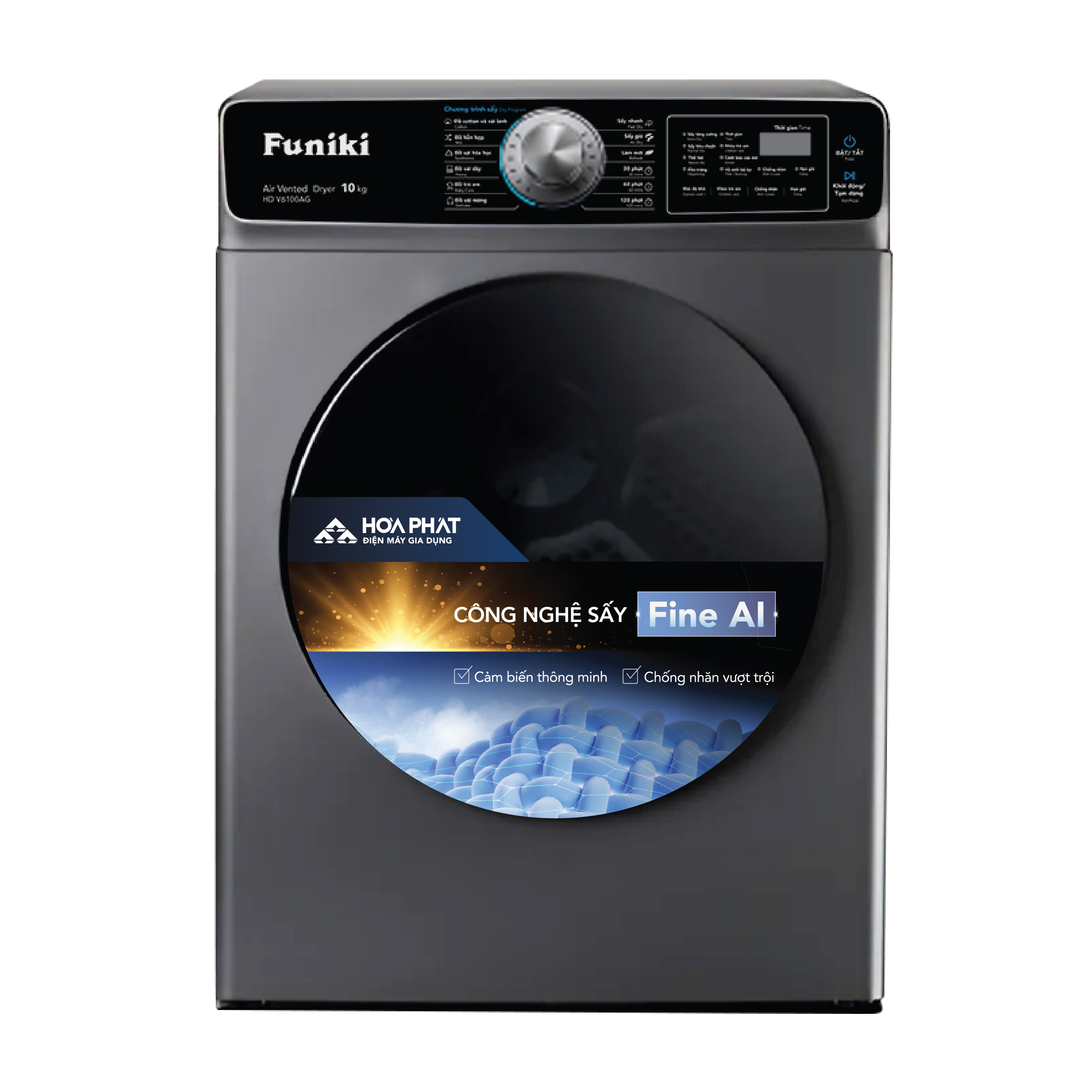 Máy sấy thông hơi Funiki 10kg HD V6100AG
