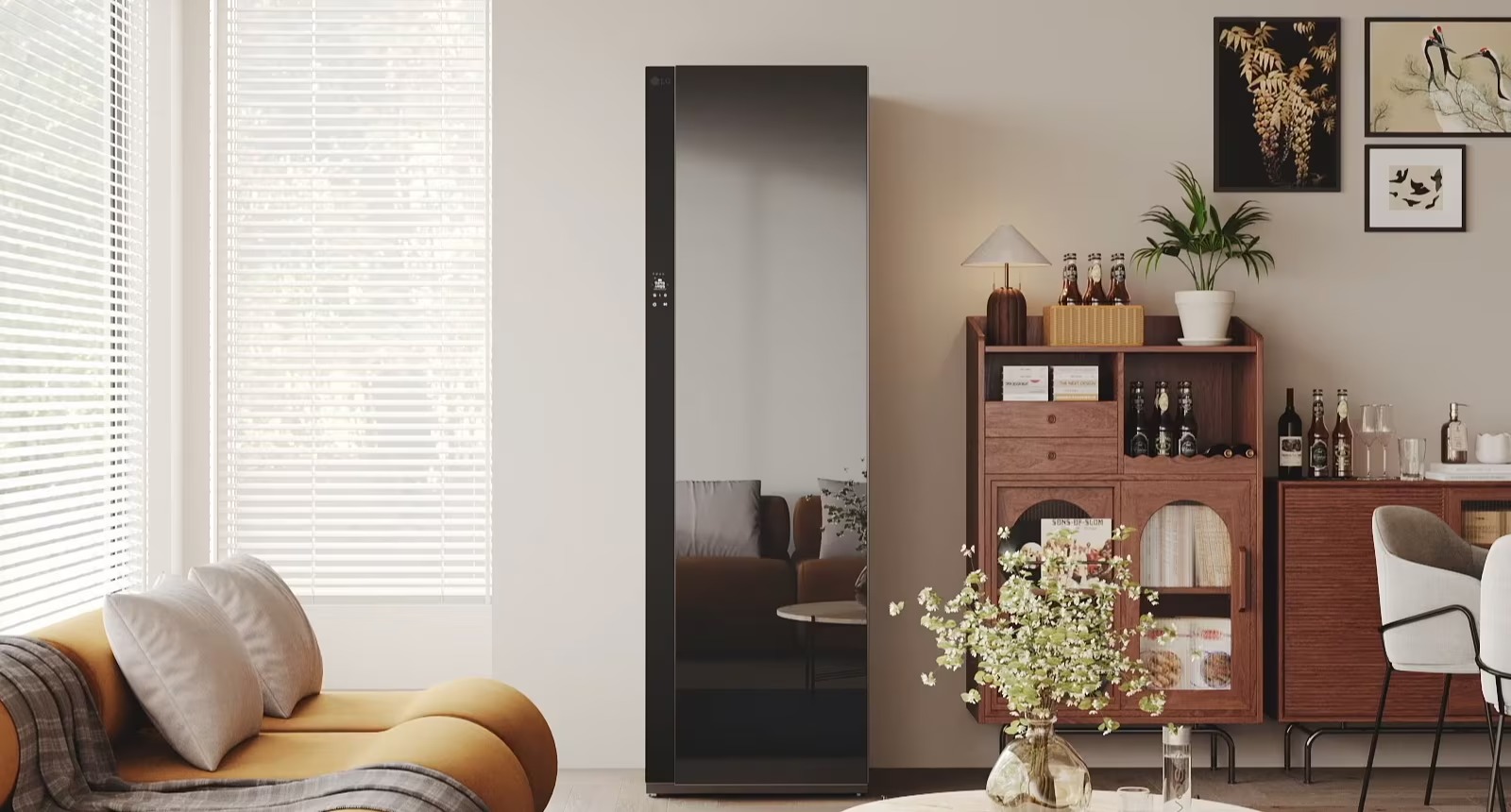 Tủ chăm sóc quần áo LG Styler SC5GMR80H 5 móc Màu gương kính đen