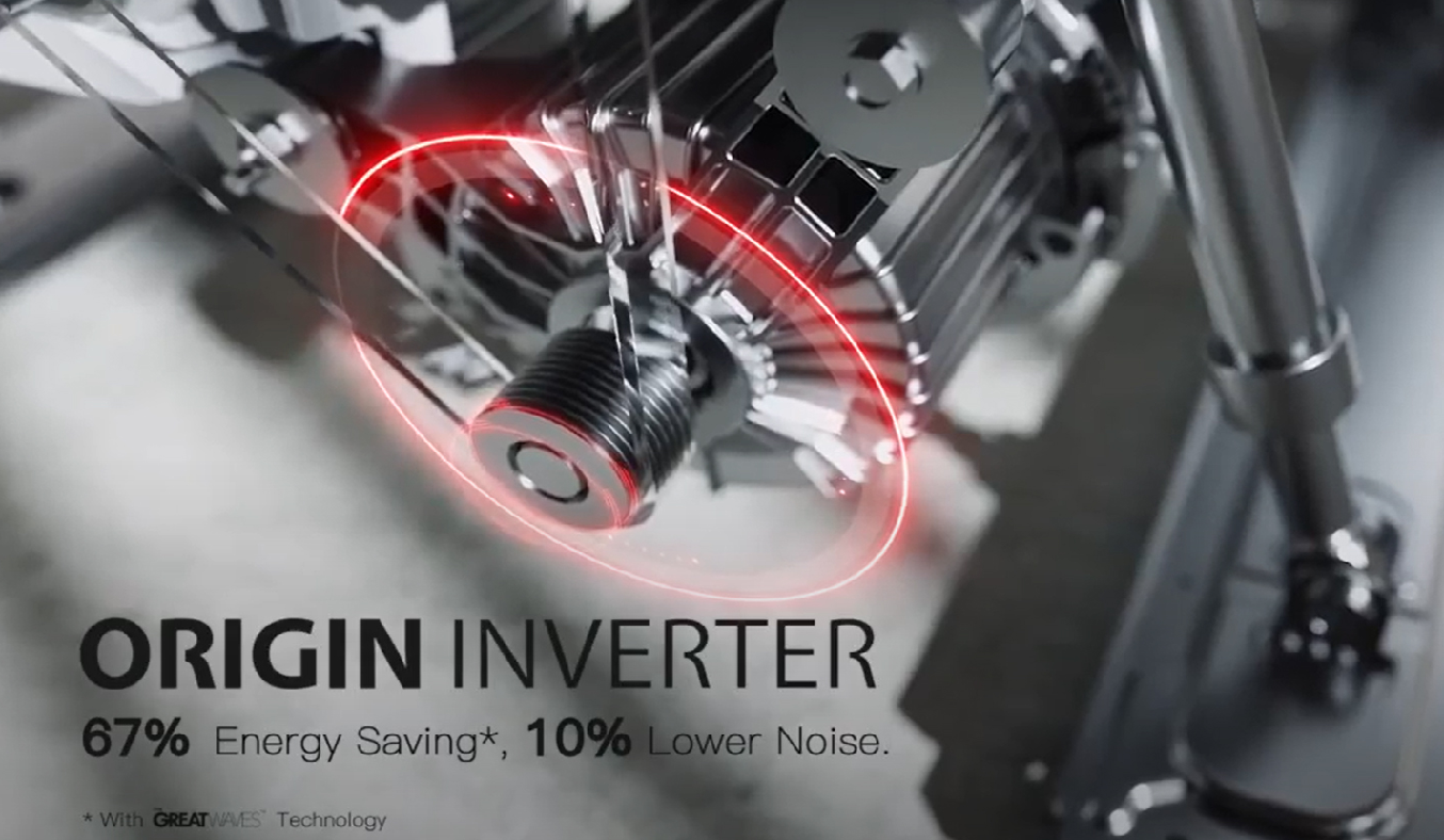 Máy giặt Toshiba Inverter 8.5 Kg TW-BK95G4V(WS) - Động cơ Origin Inverter vận hành&nbsp;&nbsp;mạnh mẽ bền bỉ, êm ái và tiết kiệm điện