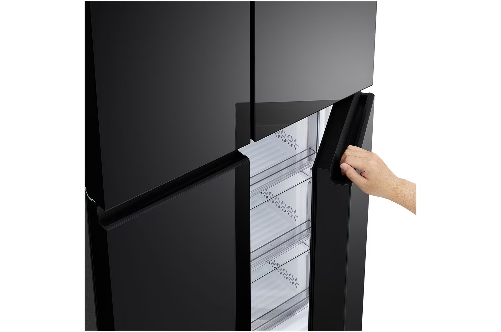 Tủ lạnh LG 400L F40BG French Door mặt gương đen